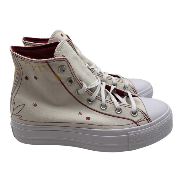 Converse Chuck Taylor All Star Lift Platform Western Stitch Shoes Women's Size 9 - Picture 2 of 9